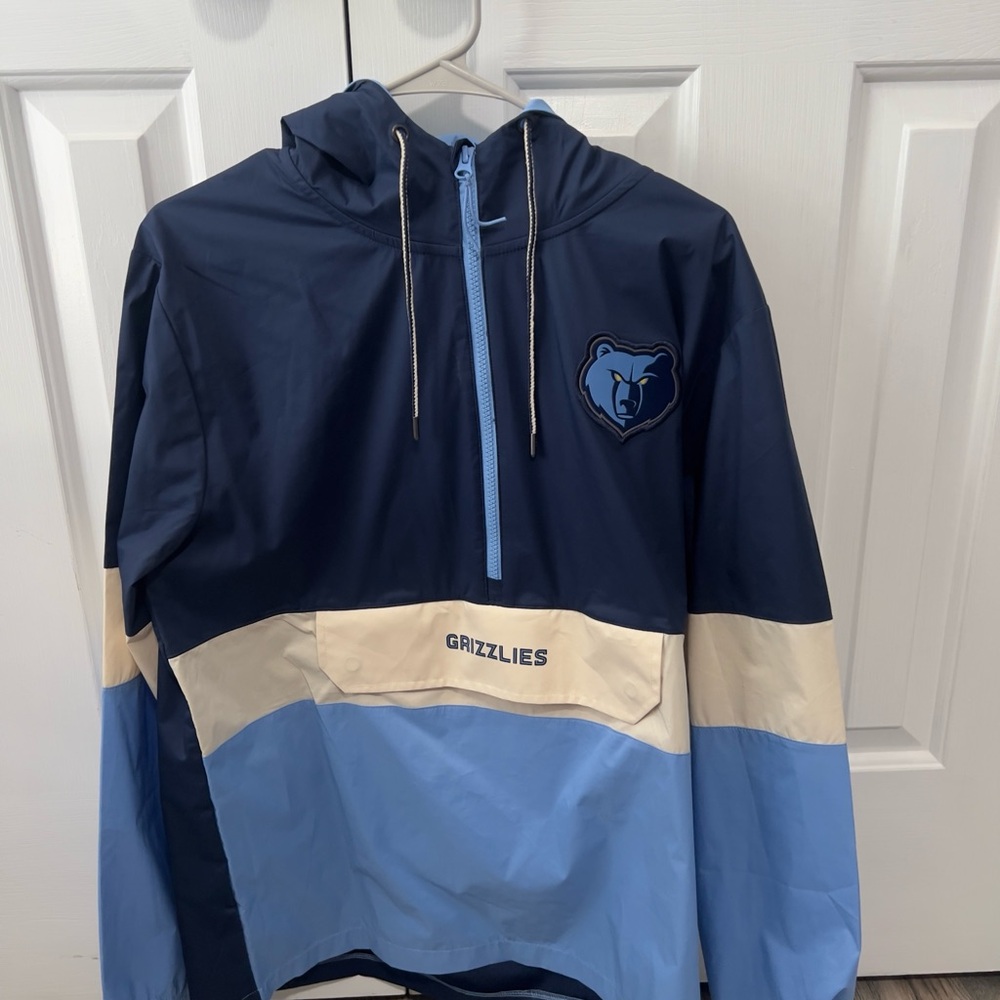 Fanatics Blue and Cream Windbreaker